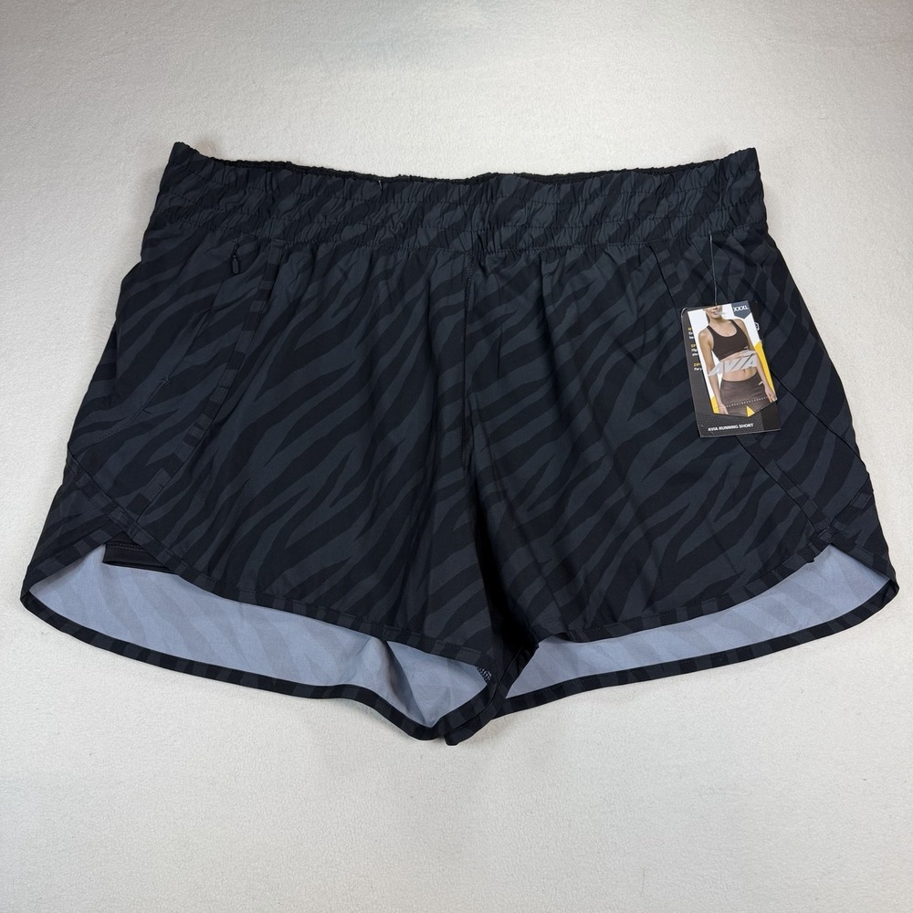 Avia Athletic Running/Bicycle Shorts Lined Zebra Gray NWT‎ Size XXXL
